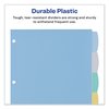 Avery Dennison Write & Erase Plastic Divider, Assorted Colors, Pk8 16171